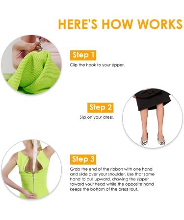 Zipper Tapping Aid | Long Zipper Helper for Back Dresses & Boots - White | Easy Zipper Assistant - Buy Online on GoSupps.com