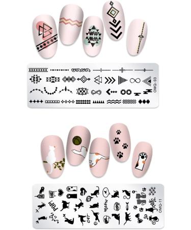 Longbest Nail Stamping Plate Set - 6pcs DIY Nail Art Templates for Women | International Shipping Available - Buy Online on GoSupps.com