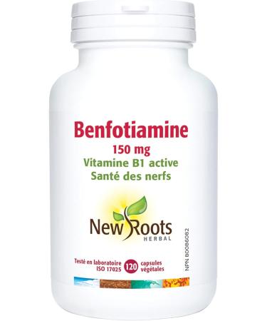 New Roots Herbal - Benfotiamine 150mg 120 Capsules - Active Vitamin B1 - Supports the Healthy Function of Nerves in Individuals with Polyneuropathy - Helps in Energy Production 120 count (Pack of 1) - Buy Online on GoSupps.com