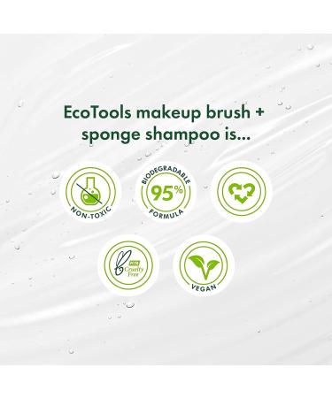 Ecotools Cruelty Free Makeup Brush Cleansing Shampoo 6oz - Pack of 2 | Eco-Friendly Formula to Wash Away Surface Makeup and Impurities - Buy Online on GoSupps.com