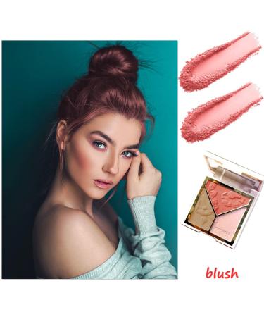 3-in-1 Makeup Palette: Highlighter, Contour, Blush - Matte Shimmer Glow | Face Illuminator Powder for Bronzer & Silky Contouring - Compact & Brillliant Finish - Buy Online on GoSupps.com