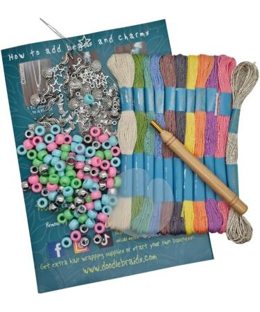 Mermaid Dreams Hair Wrapping Kit - Girls' Accessories & Extensions DIY Salon Set for Festival Braids - 10-Piece Hair Wrap Gift for Easy Styling - Buy Online on GoSupps.com