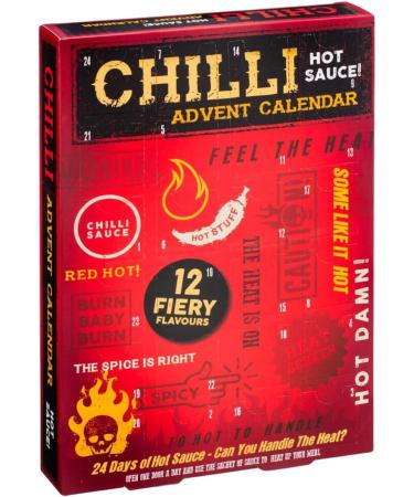 Hot Sauce Advent Calendar 2023-24days Chilli lovers advent festive gift set for men women | Chilli Sauce Variety & Xmas card 500g - Buy Online on GoSupps.com