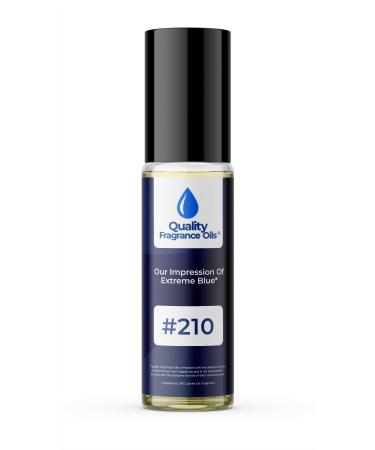 Quality Fragrance Oils' Impression #210 Inspired by Extreme Blue for Men (10ml Roll On) Extreme Blue for Men Impression #210 0.34 Fl Oz (Pack of 1)