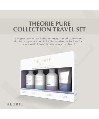 Theorie PURE Collection Travel Set - Hypoallergenic Shampoo, Conditioner, Body Wash & Scrub - Fragrance-Free, Vegan & Clean Beauty - No Sulfate, Paraben, Phthalate - Cruelty-Free Formula - Buy Online on GoSupps.com