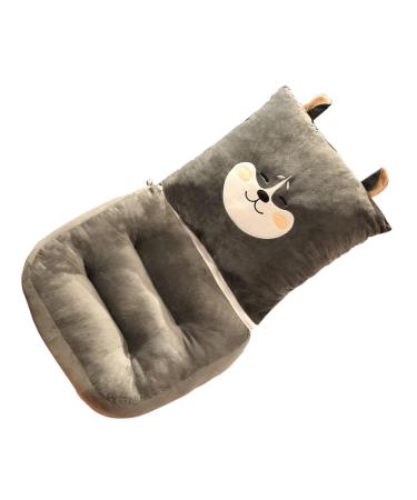Integrated Lumbar Support Seat Cushion Super Soft High Comfort Lumbar Pillow Cushion Back Support Seat Cushion Integrated Lumbar Support Seat Cushion (Grey)