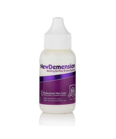 New Demension Wig Adhesive - Invisible Water & Oil-Resistant & Strong Hold Hair Bonding Replacement Glue for Poly and Lace Hairpieces 1.3oz