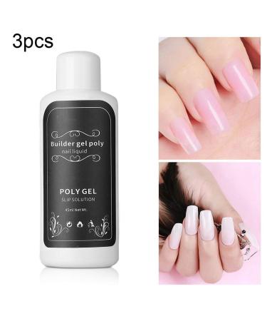 Nail Extension Gel Diluent Solution - 45ml Fast Polygel Manicure UV Gel (3 Bottles) | International Shipping - Buy Online on GoSupps.com