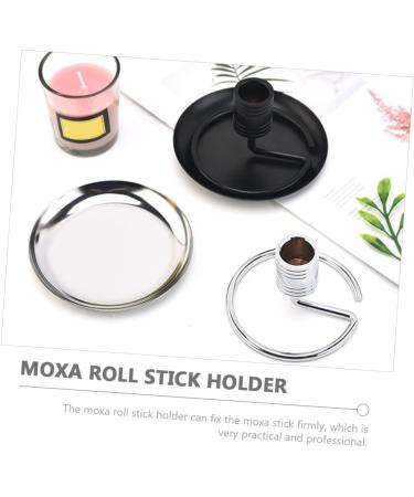 Minkissy 4 Sets MOXA Seat Desk Shelter Holder | Stainless Steel Moxa Stick & Incense Holder | Fire Extinguishing Moxibus Tunnel Accessory - Buy Online on GoSupps.com