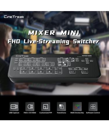 Cinetreak Mixer Mini: Multi-Format 4 HDMI Inputs, USB 3.0 Capture, PIP, Chroma Key, Live Streaming Switcher - Buy Online on GoSupps.com