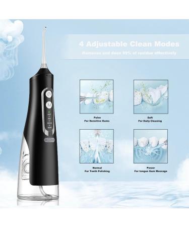 Buy Amiir Wireless Mouth Shower - 2023 Test Winner 4 Cleaning Modes 8 Rotatable Nozzles Portable 310ml IPX7 Waterproof - Perfect for Home & Travel - Buy Online on GoSupps.com