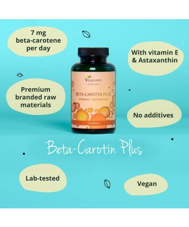 Vegavero Beta Carotene Supplement with Vitamin E & Astaxanthin for Golden Tan | Lab-Tested | 120 Vegan Tanning Capsules - Buy Online on GoSupps.com