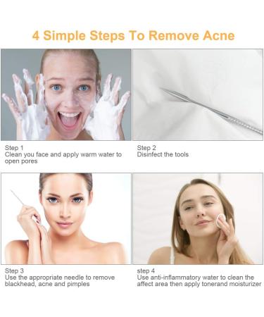 Pimple Popper Tool Kit - UUBAAR 9 PCS Blackhead & Whitehead Remover Tools | Professional Acne Extraction Kit for Facial Nose - Buy Online on GoSupps.com