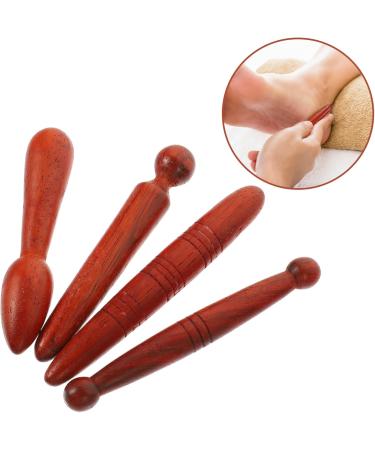 Buy Healvian 4PC Thai Massage Sticks - Wooden Reflex Zone & Acupressure Pencils for Deep Tissue Relief - Ideal for Travel - Buy Online on GoSupps.com