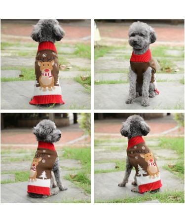 ABRRLO Christmas Dog Sweater | Warm Pet Sweater for Small & Medium Dogs (XS Deer) - Cozy Holiday Attire - Buy Online on GoSupps.com