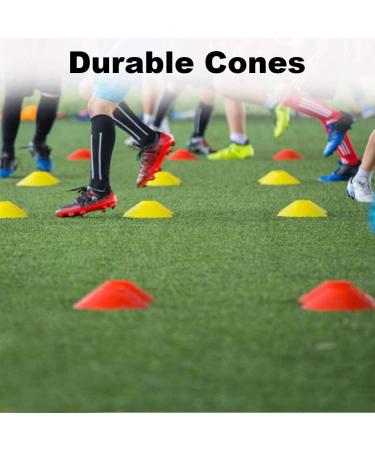 60PCS Soccer Training Cones with Carry Bag | Agility Marker Cones for Field Sports | Ideal for Football, Basketball, Skating | Indoor & Outdoor Use - Colorful - Buy Online on GoSupps.com