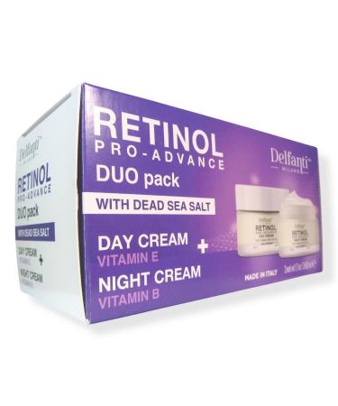 Shop Delfanti-Milano Retinol Pro-Advance Duo Pack - Anti-Aging Day & Night Creams with Dead Sea Minerals | Made in Italy - Buy Online on GoSupps.com