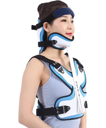 JLASDR Neck Brace Collar | Durable Neck-Breast Orthosis for Cervical Traction | Relief from Neck & Shoulder Pain - JJ-99 Blu - Buy Online on GoSupps.com