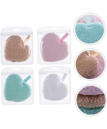 Buy Housoutil 12 Pcs Heart Shape Makeup Remover Puff | Cleansing Wipes & Beauty Sponge for Flawless Makeup Removal - International Shipping Available - Buy Online on GoSupps.com
