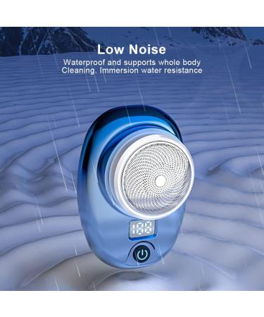 Portable Electric Shaver for Men - Mini USB-C Fast Charging Wet & Dry Razor Travel-Friendly Gradient Blue - Buy Online on GoSupps.com