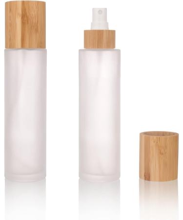 COSIDEA 4 pcs Empty 4oz /120ml bamboo lid Frosted glass spray bottle with fine mist despenser head for liquid perfume toiletries containers toner bottles 120ml Frosted - Buy Online on GoSupps.com