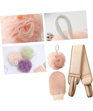 Exfoliating Bath Towel Set - Includes Back Scrubber & Thick Spa Towel | Pink 60x9.5cm | Home Bath Accessories for Perfect Skin - Buy Online on GoSupps.com