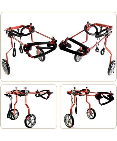 Adjustable Dog Wheelchair Two Wheels Pet Rehabilitation Cart for Handicapped Hind Legs Animal Exercise Wheels for Disabled Cat/Dog/Pet Easy Assemble X - Small - Buy Online on GoSupps.com