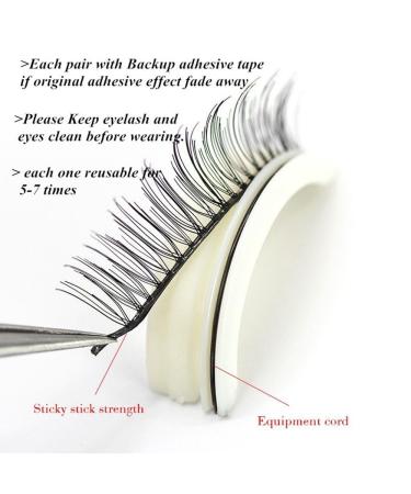 Buy 3D Natural Curling Self-adhesive False Eyelashes - Reusable & Glue-free Perfect for Eyelash Decoration | International Shipping Available - Buy Online on GoSupps.com