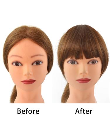 Buy Clip in Bangs One Piece Pony Hair Clip 100% Remy Human Hair for Women & Girls Light Brown French Bangs - Buy Online on GoSupps.com