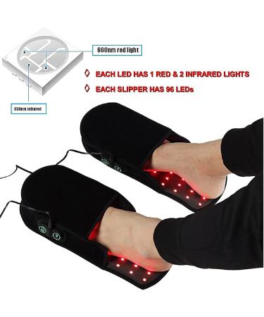 LXT PANDA 1 Pair Red Light Therapy Slipper LED Infrared Light Therapy Device with 850nm 660nm for Foot Pain Relief Foot Nerve Feet - Buy Online on GoSupps.com