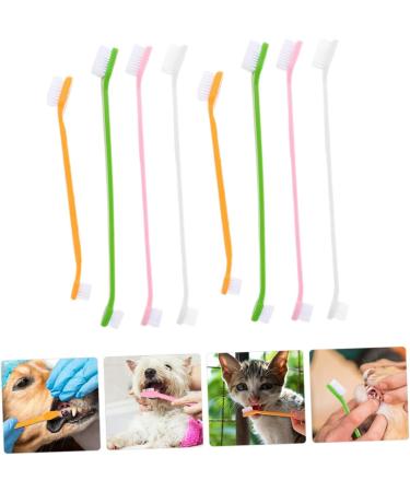 GRIRIW 8pcs Double Head Dog Toothbrush Dog Toothbrush and Toothpaste Dog Toothbrushes Pet Toothpaste Pp - Buy Online on GoSupps.com