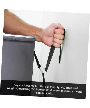 ibasenice 4 pcs TV Anti-reversing Strap Kids Kickstand Baby Harness Kids Furniture Dual tv Safety Straps Earthquake Straps tv Anti Tip Bracket for Furniture Polyester Furniture Safety Strap Blackx2pcs 120X2.5cmx2pcs - Buy Online on GoSupps.com