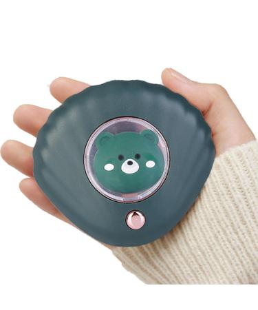 Rechargeable Pocket Heater | 2400mAh Portable Small Night Light for Winter Warmth Cute Dual Use Heating Supplies Winter Shzons Green 2400mAh