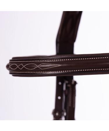 Equinavia Valkyrie Fancy Stitched Padded Cavesson Hunter Bridle - Chocolate Brown Horse - Buy Online on GoSupps.com