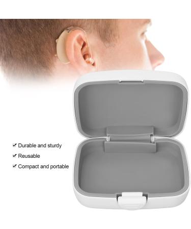 Hearing Aid Case Compact Hearing Aid Hard Protective Storage Box Shell Hard Storage Box Organizer for Sound Amplifier (3.35 x 2.56 x 1.18in) White - Buy Online on GoSupps.com