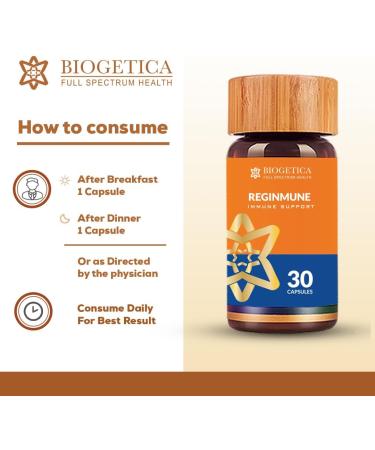 Biogetica Reginmune - Natural Immune Support Care Daily Powerful Immune System Booster for Adults - 30 Capsules 30 Count (Pack of 1) - Buy Online on GoSupps.com