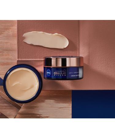 Nivea Hyaluron Cellular + Elasticity Night Cream | Anti-Wrinkle & Firming Face Cream - Buy Online on GoSupps.com