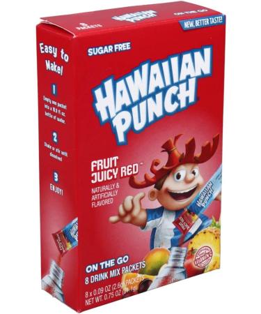 Hawaiian Punch Fruit Juicy Red on the Go New Better Taste 8 Drink Mixes - 4 Pack - Buy Online on GoSupps.com