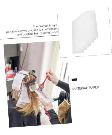 Beavorty 50 Sheets highlight stickers hair paper wraps Hairdressing Tool Hair Coloring Paper blonde hair dye bubble hair dye Salon Hair Dye Paper piece of paper white - Buy Online on GoSupps.com