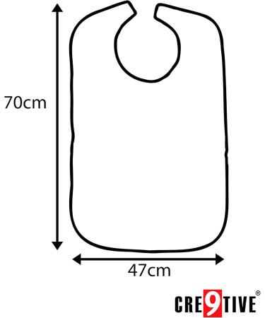 Cre9tive Waterproof Bib for Adults - Blue Eating Apron for Seniors | International Shipping Available - Buy Online on GoSupps.com