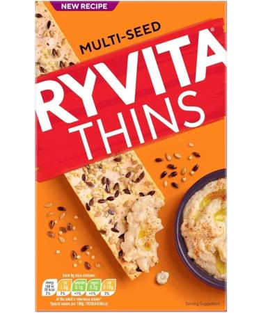 Flatbread Crackers Bundle With Ryvita Thins Rosemary & Sea Salt Flatbread 125g Multi-Seed Flatbread Crackers 125g and Three Cheese Flatbread Crackers 125g (3 Pack) - Buy Online on GoSupps.com