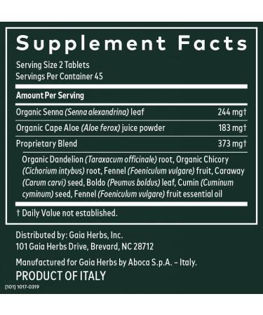 Gaia Herbs Natural Laxative - 90 Tablets for Gentle Digestive Support - Buy Online on GoSupps.com