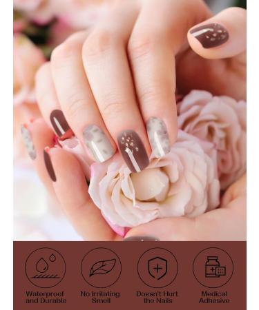 EBANKU 20 PCS Gel Nail Strips Nail Gel Polish Strips Full Wraps Adhesive Gel Nail Stickers with Nail File and Stick(UV/LED Lamp Required) (5) - Buy Online on GoSupps.com