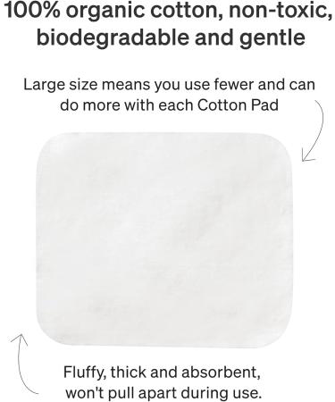 Love Noobs Baby Cotton Pads Large 100% Organic Large Cotton Wool Pads 360 Count Baby Cotton Wool Pads Large for Babies Baby Essentials for Newborn Square Large Cotton Pads Cotton Wool Roll - Buy Online on GoSupps.com