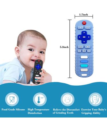Silicone Baby Teething Toy - BPA Free Remote Control Teether (Grey) - Buy Online on GoSupps.com