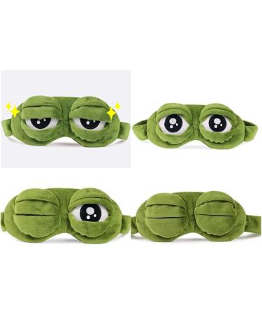 Padded 3D Frog Eye Sleep Mask | Soft Plush Blindfold for Home & Travel - Buy Online on GoSupps.com