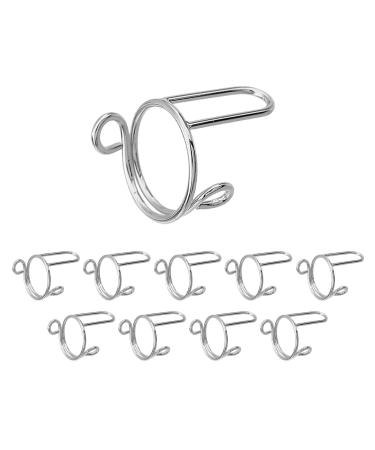 Detachable Nail Ring Adjustable Ring For Ladies Creative Art Fingernail Rings Metal Finger Nail Rings For Cool Style Silver