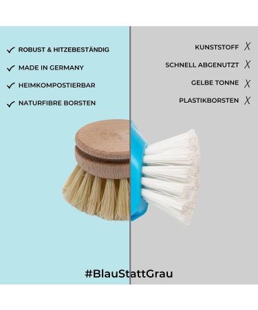 Chinchilla 4-Set Change Heads for Wash Brush | Vegan Natural Bristle Replacement Heads | Universal Flush Brush Heads | Sustainable Zero Waste Kitchen Solutions - Buy Online on GoSupps.com
