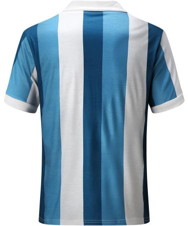 Men's Muscle T-Shirt & Short Set | Summer Workout 2 Piece Tracksuit - Blue-3 Medium - Buy Online on GoSupps.com