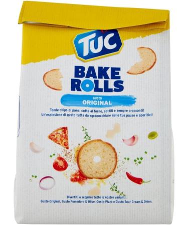Tuc Bake Rolls Crisps di Pane Sottile e Croccante Gusto sale thin and crispy bread chips baked in the oven 3 x 150 g + Italian Gourmet Polpa 400 g - Buy Online on GoSupps.com